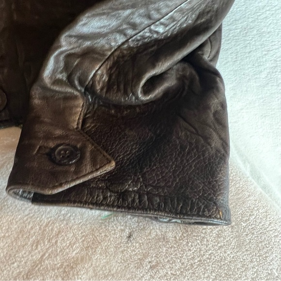 Vintage women’s  Blueline & company 100% leather bomber jacket. Size large - Picture 7 of 13